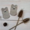 Dětské ponožky pískové medvídek 0-6 6-12 měsíců béžové latte