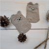 Hnědé dětské ponožky medvídek 0-6 6-12 měsíců moka káva