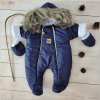 37 kombinezon zimowy kurtkowy z futerkiem niemowlecy
