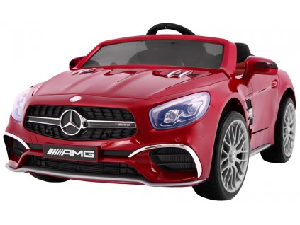Mercedes AMG SL65 dla dzieci Lakier Czerwony + Pilot + Bagażnik + Regulacja siedzenia + MP3 LED + Wolny Start