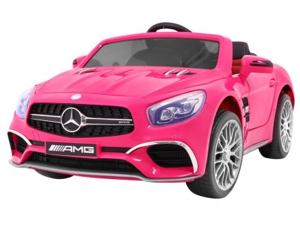 Mercedes AMG SL65 dla dzieci Różowy + Pilot + Bagażnik + Regulacja siedzenia + MP3 LED + Wolny Start