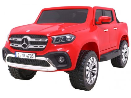Mercedes Benz X-Class dla dzieci Czerwony + Pilot + Napęd 4x4 + MP4 + Bagażnik + LED + EVA