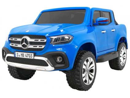 Mercedes Benz X-Class dla dzieci Niebieski + Pilot + Napęd 4x4 + MP4 + Bagażnik + LED + EVA