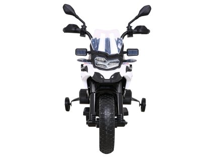 Motor BMW F850 GS na akumulator dla dzieci Biały + Kółka pomocnicze + Audio LED + Wolny Start + EVA