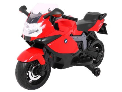 Motor na akumulator BMW K1300S dla dzieci Czerwony + Kółka pomocnicze + Dźwięki Światła + Wolny Start