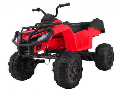 Quad XL ATV na akumulator dla dzieci Czerwony + Napęd 4x4 + Bagażnik + Wolny Start + EVA + Audio LED