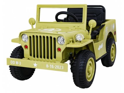 Autko Wojskowe Retro dla dzieci Beżowy + Napęd 4x4