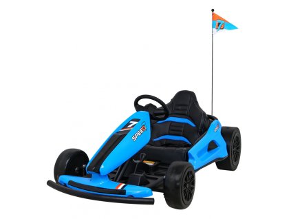 Gokart Speed 7 Drift King na akumulator dla dzieci Niebieski + Funkcja driftu + Sportowe siedzenie + 2 Prędkości + EVA