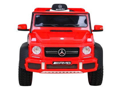 Mercedes G63 AMG Autko na akumulator Czerwony + Pilot + 6 kół EVA + Wolny Start + MP3 LED