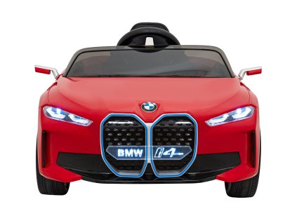 Autko BMW i4 na akumulator dla dzieci Czerwony + Wolny Start + EVA + Ekoskóra + Audio LED + Pilot