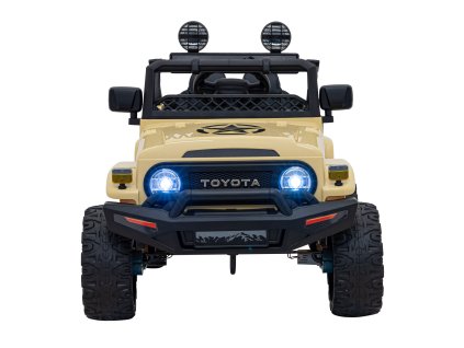 Toyota FJ Cruiser dla dzieci Beżowy + Pilot + Napęd 4x4 + Audio LED + EVA + Wolny Start