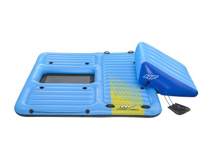 Duża dmuchana Wyspa do pływania Hydro-Force dla 5 osób BESTWAY + Zjeżdżalnia 365x295x77cm + Zjeżdżalnia