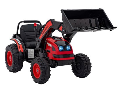 Koparka Traktor na akumulator dla dzieci Czerwony + Ruchome Ramię Łyżka + Pilot + Wolny Start + Radio FM + LED