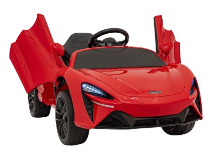 McLaren Artura na akumulator dla dzieci Czerwony + Napęd 4x4 + Pilot + Wolny Start + EVA + Audio LED