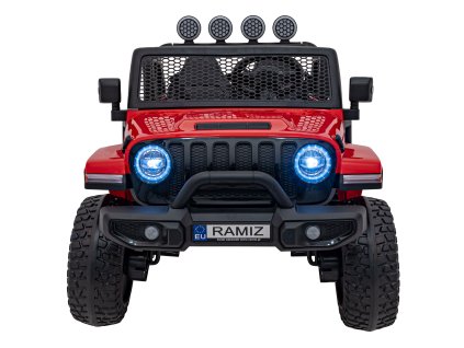 Auto terenowe OFF-ROAD 3.0 dla dzieci Czerwony + Pilot + Wolny Start + Pasy + Audio LED