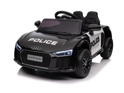 Audi R8 Policja na akumulator dla dzieci + Pilot + EVA + Wolny Start + MP3 LED