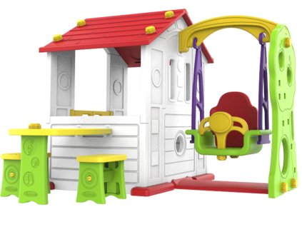 Domek ogrodowy 3w1 dla dzieci Czerwony dach