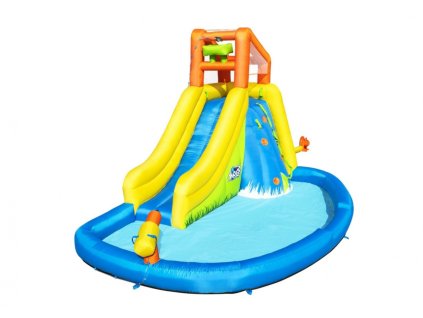 Plac zabaw dla dzieci 5+ Park wodny BESTWAY + Zjeżdżalnia + Wspinaczka