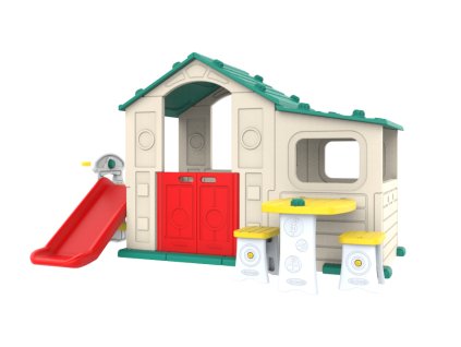 Duży Dom Z Przedsionkiem 4w1 Zielony Dach