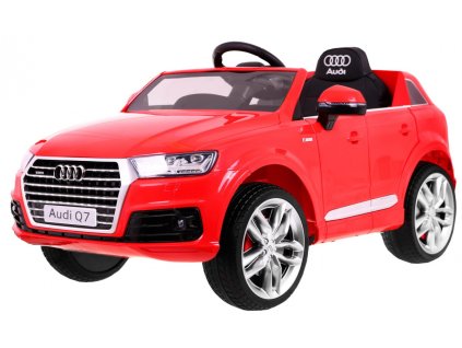 Audi Q7 Quattro S-Line na akumulator Czerwony + Pilot + Wolny Start + EVA + Radio MP3 LED