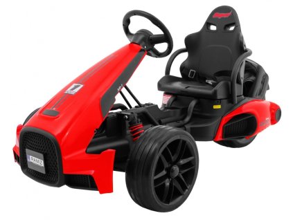 Gokart na akumulator Bolid XR-1 dla dzieci Czerwony + Regulowana kierownica + Profilowane siedzenie