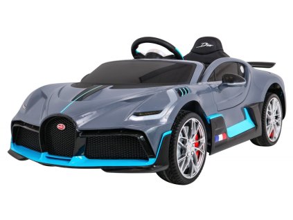 Bugatti Divo Autko na akumulator dla dzieci Szary + Pilot + EVA + Wolny Start + LED MP3