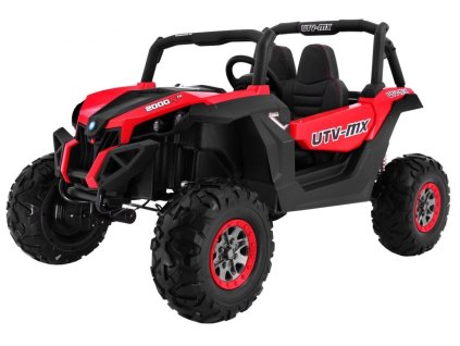 Buggy SuperStar dla dzieci Czerwony + MP4 + Napęd 4x4 + Pilot + Bagażnik + LED + Blokada drzwi