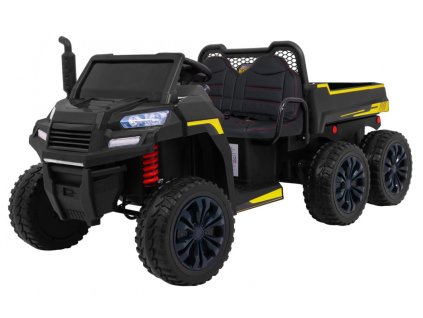 Autko Farmer Truck dla 2 dzieci Czarny + Napęd 4x4 + Pilot + Kiper + Audio LED