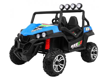 Terenowe Grand Buggy Lift dla dzieci Niebieski + Napęd 4x4 + Pilot + Bagażnik + Radio MP3 + LED