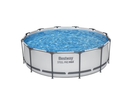 Basen stelażowy Steel Pro MAX 366x100 Szary 12FT BESTWAY 4w1 + Pompa Filtr + Drabinka