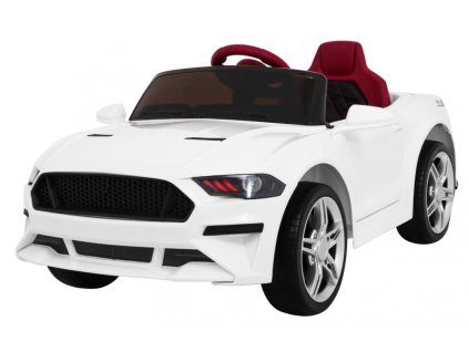 Autko GT Sport na akumulator dla dzieci Biały + Pilot + Wolny Start + Bagażnik + MP3 LED