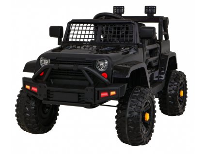 Autko Jeep Dark Night na akumulator dla dzieci Czarny + Wolny Start + EVA + Audio LED