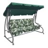 Ogromna Huśtawka Ogrodowa Siedzisko Plecionka 2x1 Liście