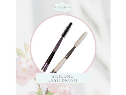 Silikónová Luxusná kefka na mihalnice s vrchnákom (Farba Fialová)