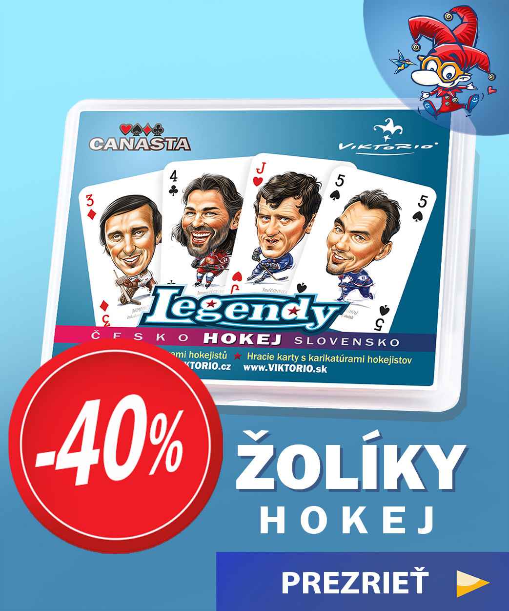 Viktorio - žolíkové karty - Legendy čs. hokeja