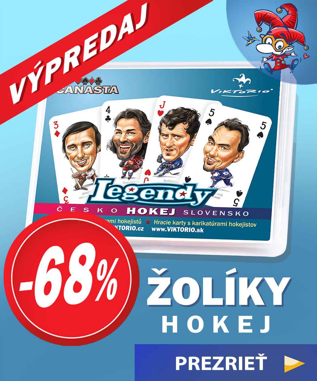 Viktorio - žolíkové karty - Legendy čs. hokeja