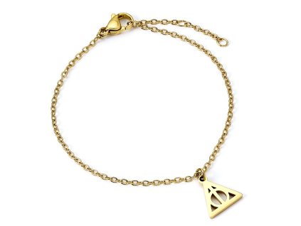 Harry Potter Náramek s přívěskem Relikvie smrti, zlatý SvetKouzel