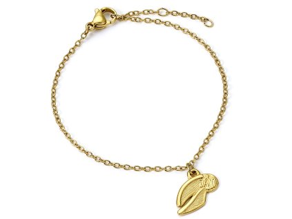 Harry Potter Náramek s přívěskem Zlatonka, zlatý