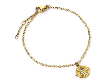 Harry Potter Náramek s přívěskem Obraceč času, zlatý Svet Kouzel 2