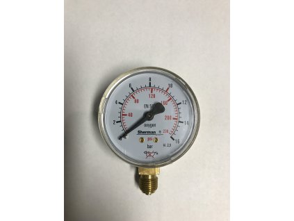 Manometr KYSLÍK pr. 63 mm - VÝSTUP  Manometr O2 - výstup