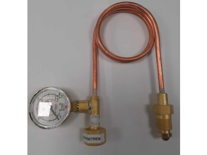 Přepouštěcí šnek O2 s manometrem-
