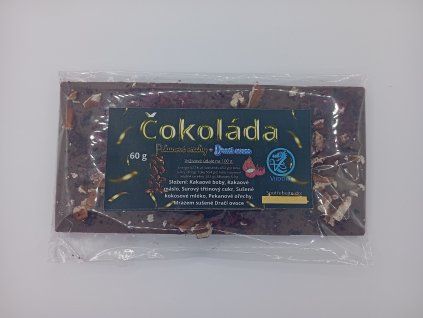 Čokoláda - Pekanové ořechy + dračí ovoce