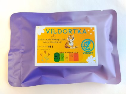 Raw tyčinka kešu, datle, kokos, mořská sůl