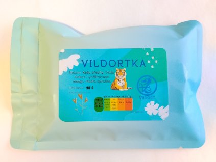 Raw tyčinka kešu, kokos, datle, Mango, modrá spirulina