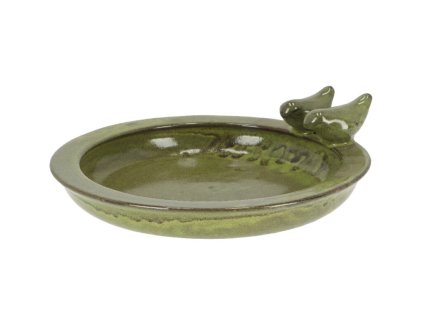 Pítko pro ptáky keramické, zelená patina, pr. 30,7cm|Esschert Design