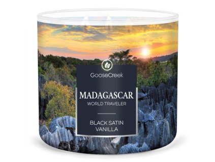 Svíčka WORLD TRAVELER 0,45 KG BLACK SATIN VANILLA, aromatická v dóze|GOOSE CREEK