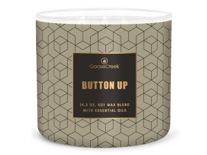 Svíčka MEN'S COLLECTION 0,41 KG BUTTON UP, 3 knoty|GOOSE CREEK