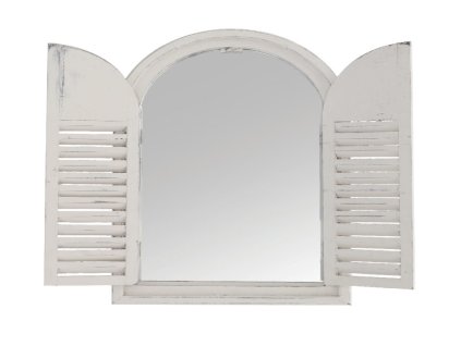 Zrcadlo bílé s okenicemi|Esschert Design