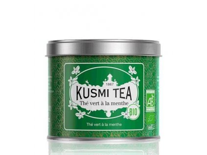 14679 spearmint green tea bio zeleny caj 100 g kusmi