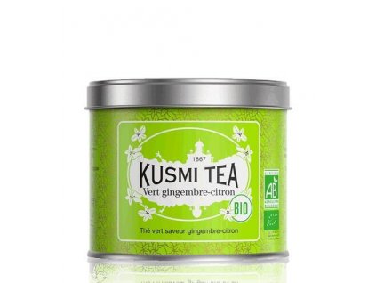 14715 green ginger lemon bio zeleny caj 100 g kusmi